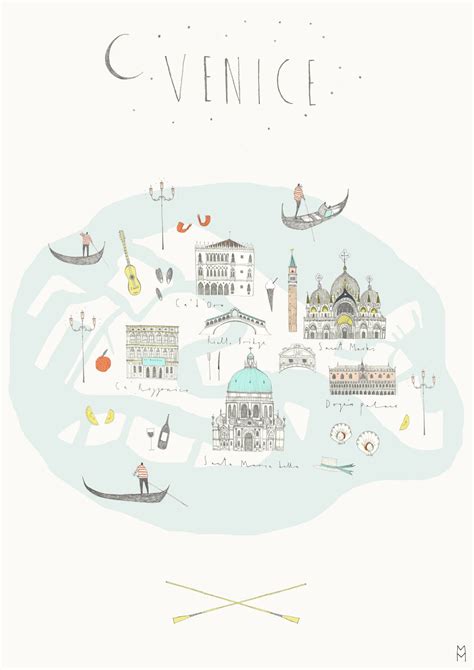 Mollymartinillustration Illustrated Map Venice Map Illustration