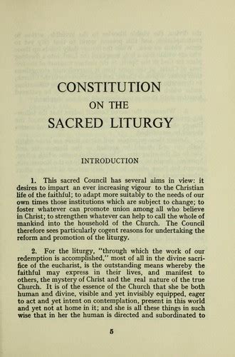 Constitution On The Sacred Liturgy 1963 Edition Open Library