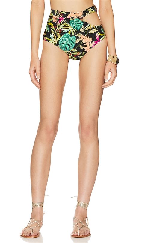 Patbo Tropicalia Cutout Bikini Bottom In Black Revolve