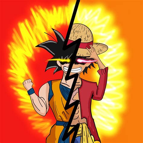 Luffy vs Goku by TheYo0Kai on DeviantArt