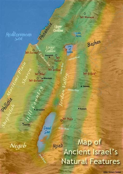 Map Of The Land Of Israel In Old Testament Times Bible History Online