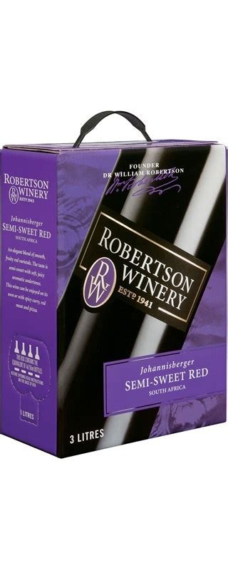 Robertson Winery 3l Bib Johannisberger Semi Sweet Red Nv Za