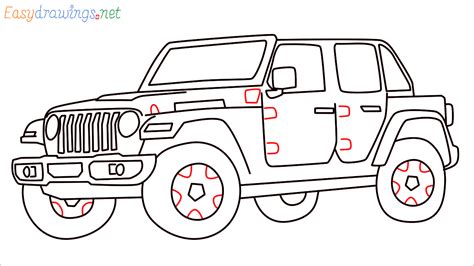 How To Draw Jeep Wrangler Step By Step 18 Easy Phase