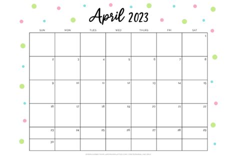 72 Simple And Cute April Calendar Printables