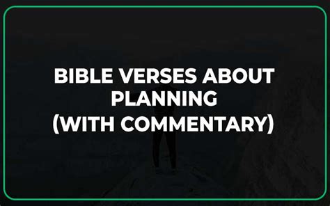 Best Bible Verses About Planning With Commentary Scripture Savvy