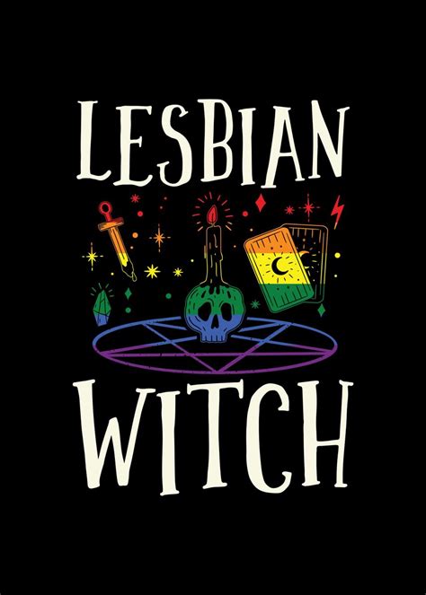 Lesbian Witch Lgbtq Pride Poster Picture Metal Print Paint By Tw Design Displate