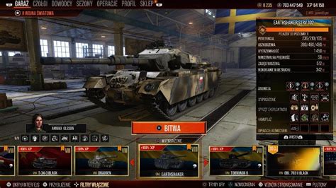 World Of Tanks Ps Earthshaker Strv Pierwsze Bitwy