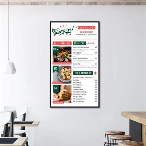 Food Menu Design Inspiration