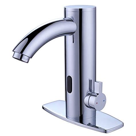 Automatic Sensor Touchless Bathroom Sink Faucet With Hole Cover Plate