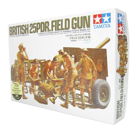 Tamiya 35046TAM British 25pdr Field Gun With Limber 6 Figures