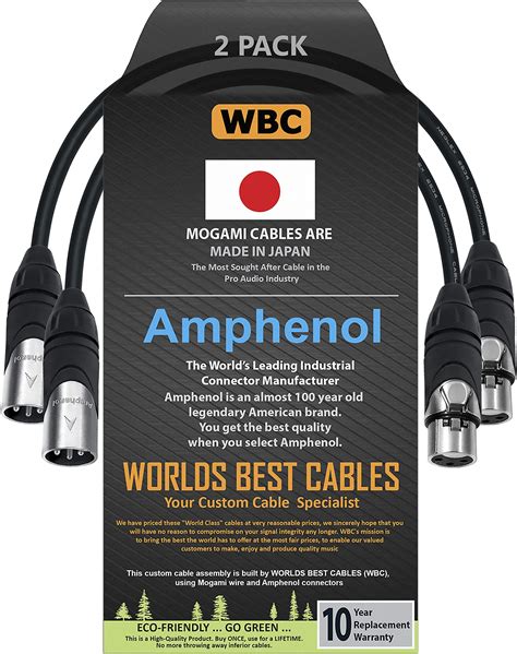 Amazon WORLDS BEST CABLES 1 Foot Quad Balanced Microphone Cable