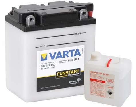 VARTA 6N6 3B 1 Freshpack 6V 6Ah Motor Accu 100x57x110 Mm Advitek