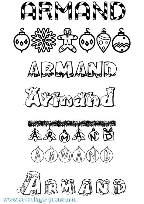 Coloriage du prénom Armand à Imprimer ou Télécharger facilement