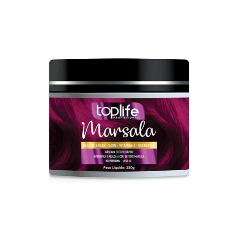 Máscara Capilar Matizadora Tonalizante Marsala 250gr toplife Shopee