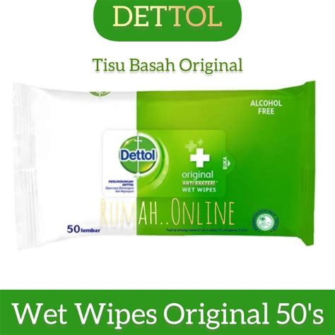 Jual Dettol Tisu Basah Wet Wipes Original S Shopee Indonesia