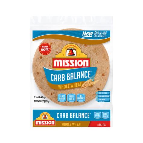 Mission Carb Balance Whole Wheat Tortilla Wraps Super Foods