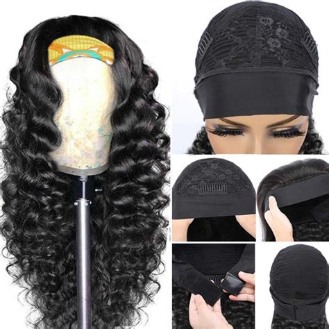 Bgmgirl Loose Deep Wave Headband Wig 100 Human Hair Bgmgirl