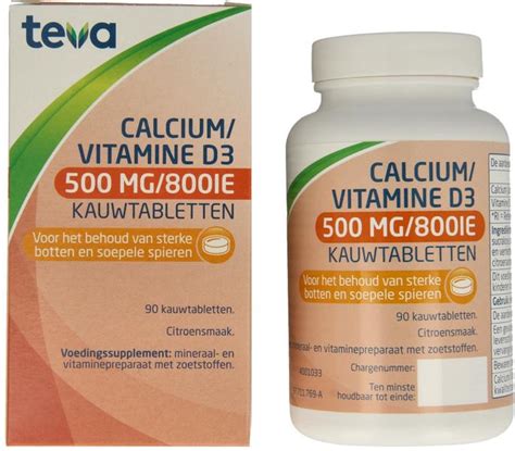 Teva Calcium Vitamine D Mg Kauwtabletten Bol