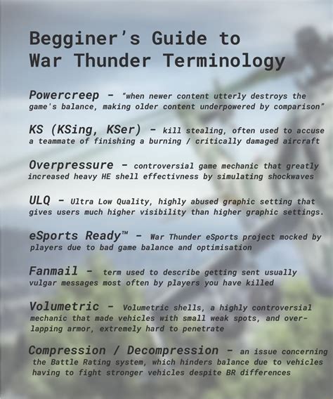 Begginer S Guide To War Thunder Terminology Powercreep When Newer