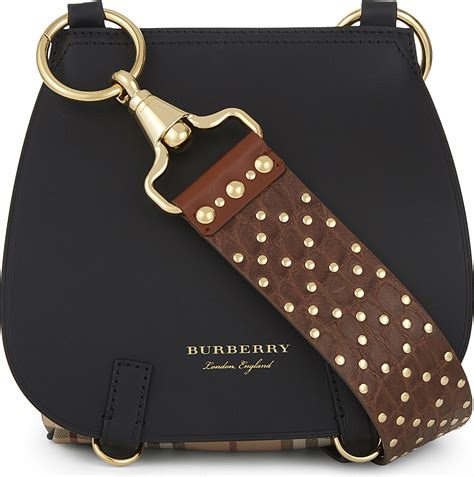 Burberry Studded Strap Leather Shoulder Bag In Black Lyst