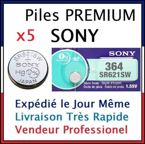 Lot 5 Piles Boutons SONY SR 621 SW 364 EBay