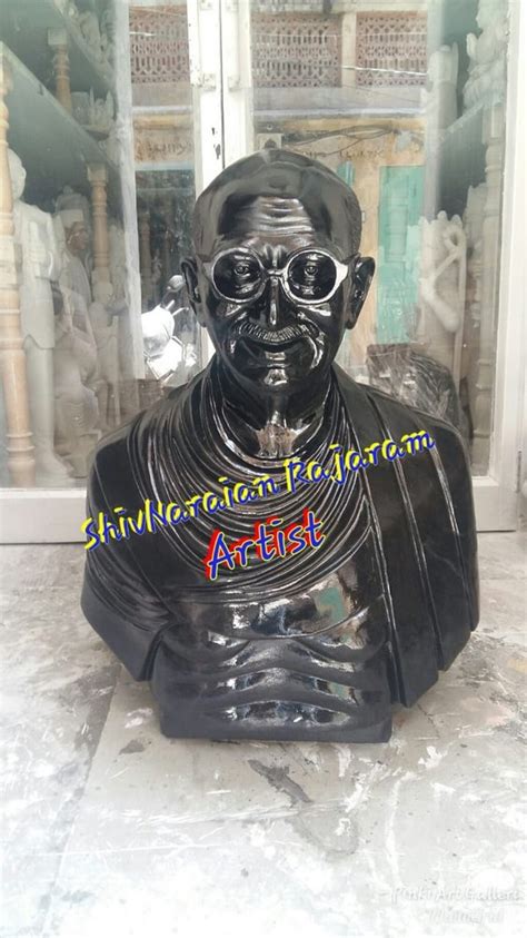 Marble 3 Feet Black Mahatma Gandhi Statue For Interior Decor At Rs