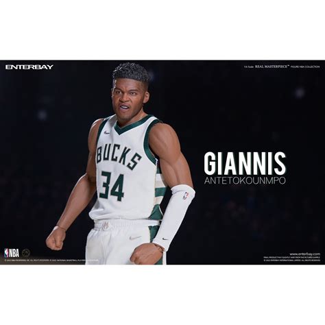 Nba Milwaukee Bucks Giannis Antetokounmpo Real Masterpiece 1 6 Scale Action Figure