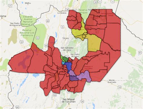 Mapa De La Provincia De Salta Con Divisi N Pol Tica A Nivel Municipal