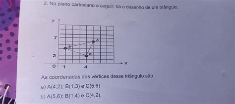 No Plano Cartesiano A Seguir H O Desenho De Um Tri Ngulo As