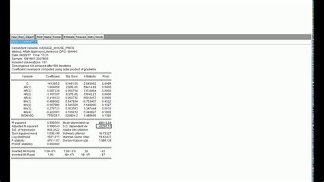 How To Estimate ARMA 4 4 Model Using Eviews YouTube