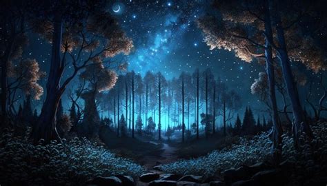 5 Night Forest Wallpaper Images, Enchanted Forest Desktop Wallpaper, Enchanted Night Forest ...