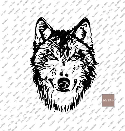 Wolf Svg Silhouette, Wolf Clipart, Wolf Head Svg, Wolf Vector, Wolf Cut ...