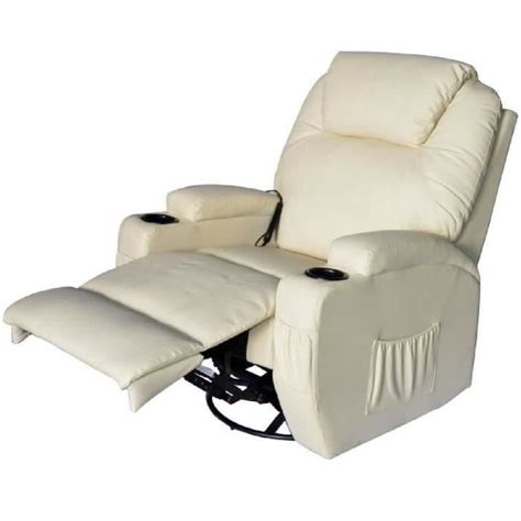 Fauteuil De Massage Relaxation électrique Chauffant Inclinable Pivotant