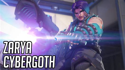 Zarya Cybergoth Skin Showcase Overwatch Youtube