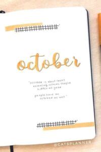 Id Es De Pages De Garde Pour Bullet Journal D Octobre