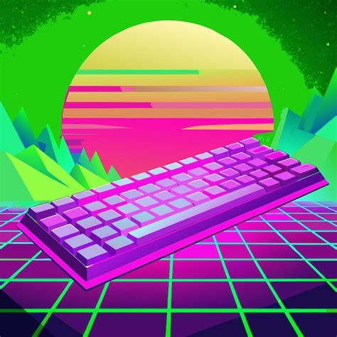 Un Teclado De Computadora Flotante Con Una Ilustraci N Vectorial De