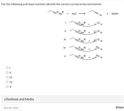 Solved For The Following Acid Base Reaction Identify The