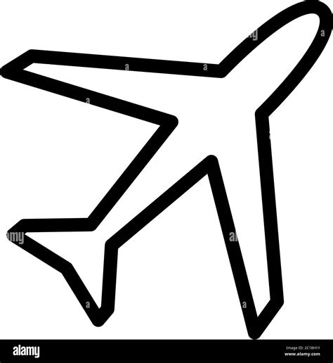 Flugzeug Symbol Leitung Im Flachen Stil Vektor F R App Ui Websites