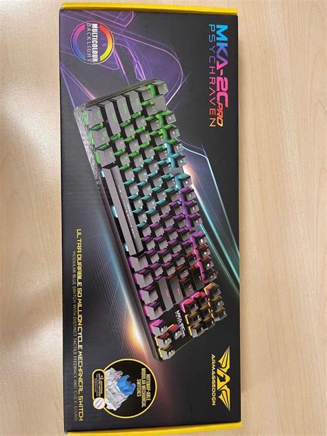 Armageddon Mka C Blue Switch Mechanical Gaming Keyboard Computers