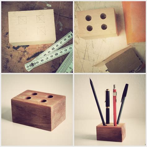 DIY Holz Stiftehalter Selber Machen Wooden Diy Wooden Pencil