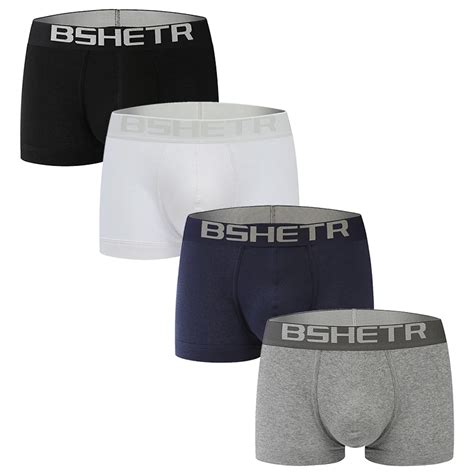 4 Pcs Lot Mens Boxer Shorts New Bshetr Cotton Male Boxers Soft U Pouch