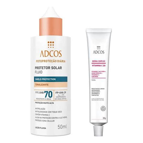 Adcos Derma Complex Vitamina C Fps Fluid Tonalizante Kit Anti