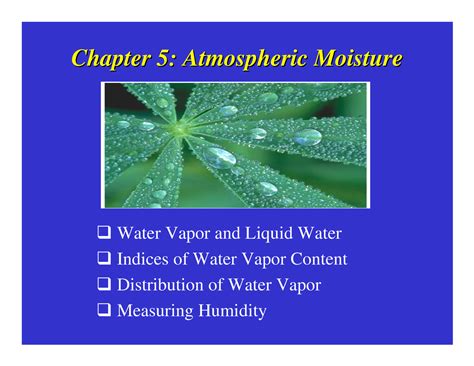 Chapter 5 ESS 5Prof Jin Yi Yu Chapter 5 Atmospheric Moisture