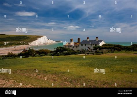 View of the Seven Sisters from Seven Sisters Country park Stock Photo ...