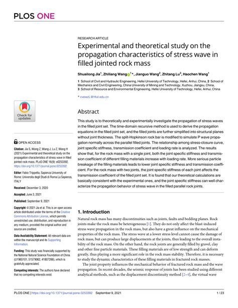 Pdf Experimental And Theoretical Study On The Propagation