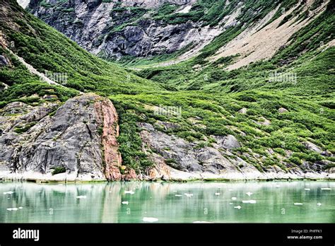 Waterfall in Tracy Arm Fjord, Alaska Stock Photo - Alamy