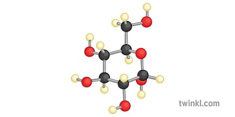 Glukosa Molekul Struktur Diagram Kimia Sains Sekunder Illustration Twinkl