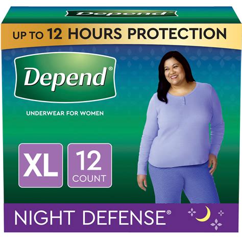 Depends Night Defense Underwear for Women - Comfort Plus