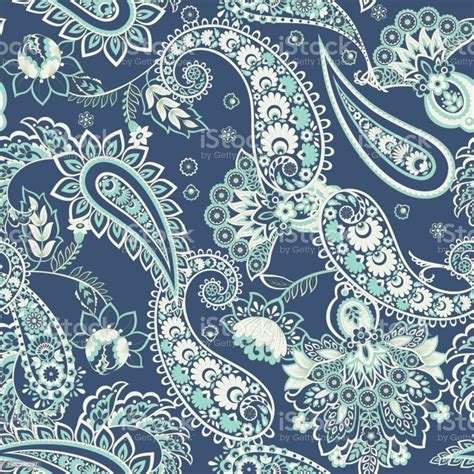 Seamless Paisley Pattern In Indian Batik Style Floral Vector Illustration Stock Illustration