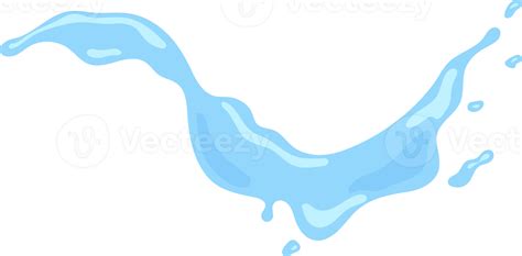 Blue Water Splash Element And Illustration Png